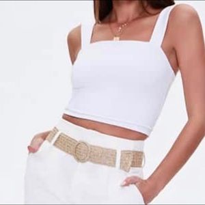 Square neck cropped top